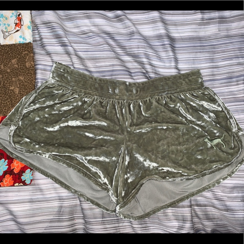 Velvet Green PINK pj shorts